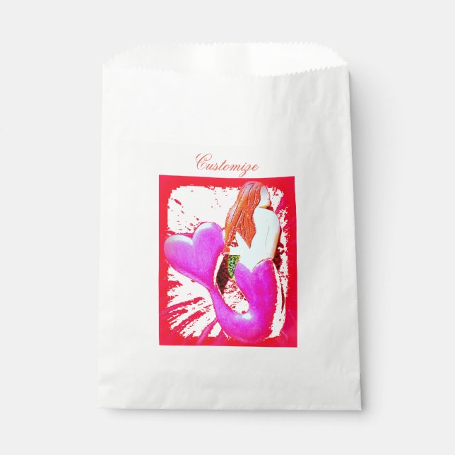 Sachets En Papier sirène à queue rouge Thunder_Cove (Devant)