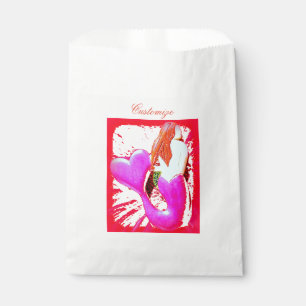 Sachets En Papier sirène coeur-coupée la queue par rouge