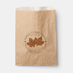 Sachets En Papier Sirop de sucre d'érable biologique pur Feuilles de