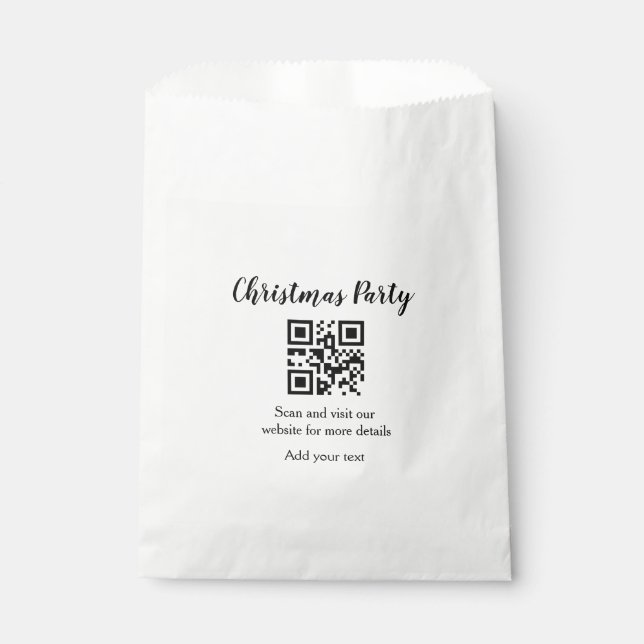 Sachets En Papier Site web simple pour fête de Noël avec code-barres (Devant)