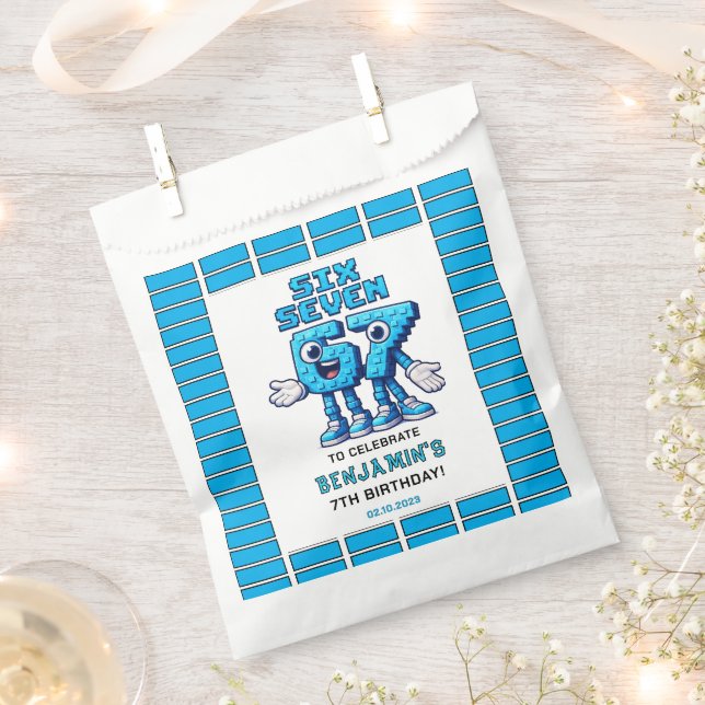 Sachets En Papier Six Seven Meme 7th Birthday | Funny Trendy (Coupé)