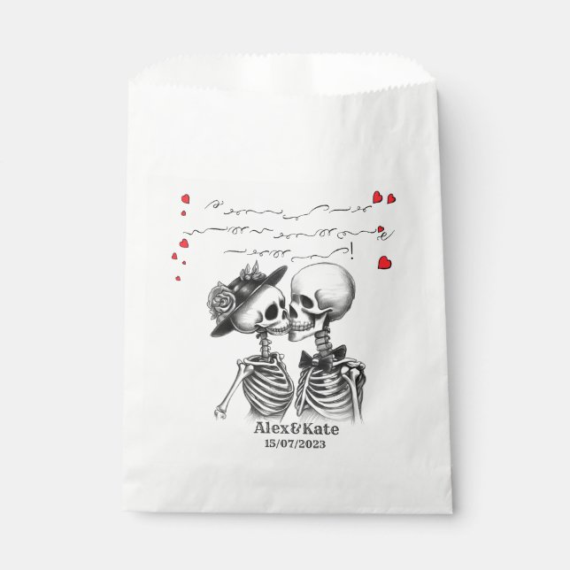Sachets En Papier Skeleton Couple (Devant)