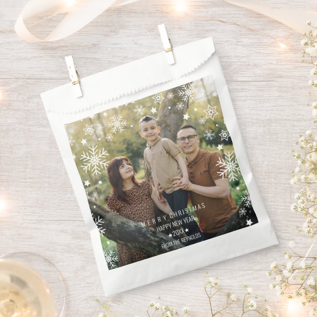 Sachets En Papier Snowflakes Arch-Shaped Frame Photo Overlay Holiday (Coupé)