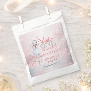Sachets En Papier Snowman Winter ONE derland 1er anniversaire