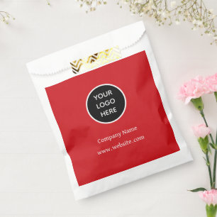 Sachets En Papier Société de logo personnalisé Rouge Entreprise Entr