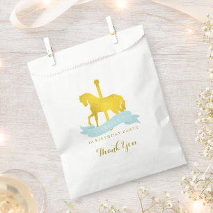Sachets En Papier Soirée d'anniversaire du carrousel de Mint