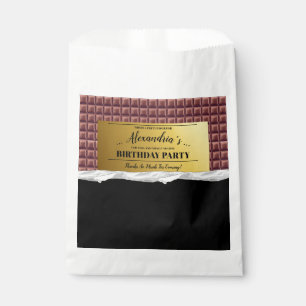 Sachets En Papier Soirée de chocolat personnalisé en Golden Ticket