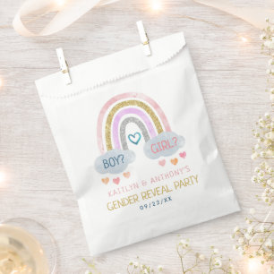 Sachets En Papier Soirée de révélation de genre de Little Rainbow