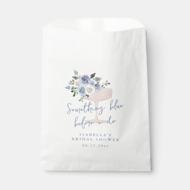 Sachets En Papier Something Blue avant de faire une fête de douche d (Devant)