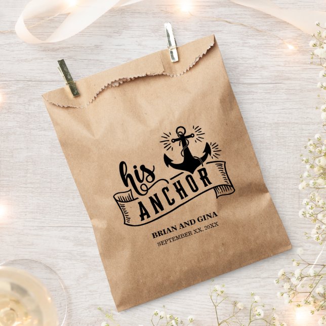 Sachets En Papier Son mariage Anchor (Coupé)