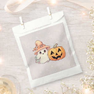Sachets En Papier Sorcière fantôme orange Chapeau Argent Joyeux Hall