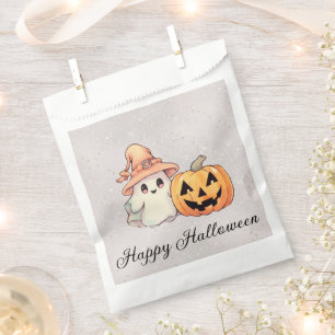 Sachets En Papier Sorcière fantôme orange Chapeau Argent Joyeux Hall