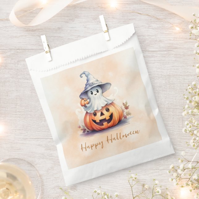 Sachets En Papier Sorcières fantômes Casquette Jack-O' Lantern Hallo (Coupé)