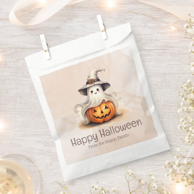 Sachets En Papier Sorcières fantômes Casquette Jack-O' Lantern Hallo (Coupé)