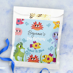 Sachets En Papier Sous la mer Créatures Whimsical Anniversaire