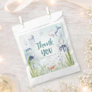 Sachets En Papier Sous le Baby shower de l'océan
