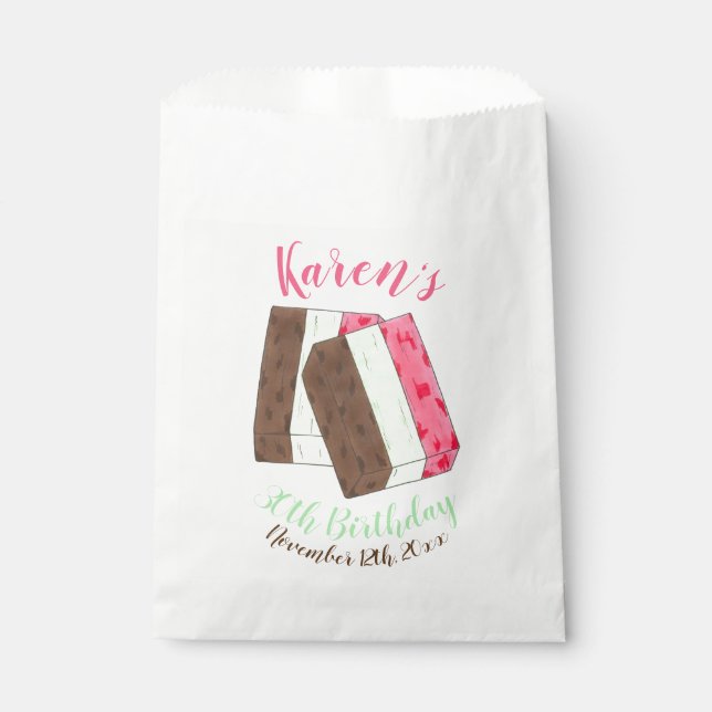 Sachets En Papier Spumoni Gelato Glace Cream Italien Food Party Favo (Devant)