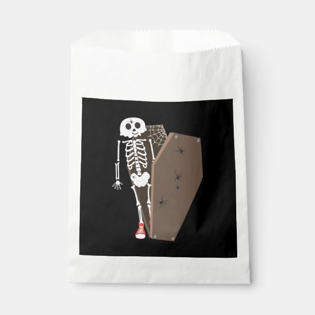 Sachets En Papier Squelette et café Halloween Design (Devant)