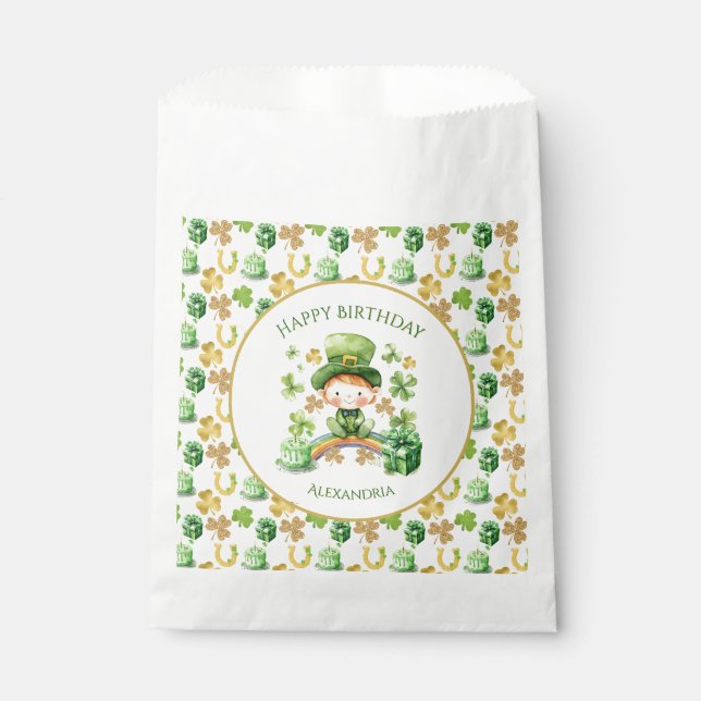 Sachets En Papier St patrick Lucky One Premier Anniversaire (Devant)