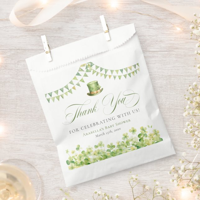 Sachets En Papier St. Patrick’s Day Green Shamrock Baby Shower (Coupé)