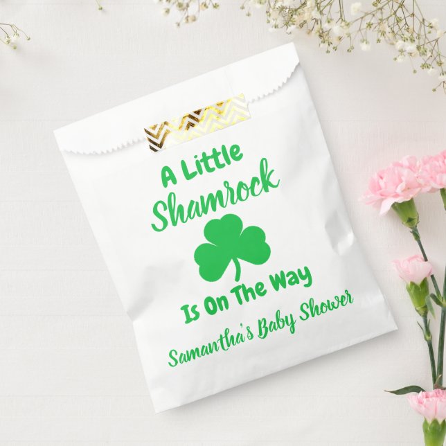 Sachets En Papier St Patrick's Day, petit Shamrock (Scellé)
