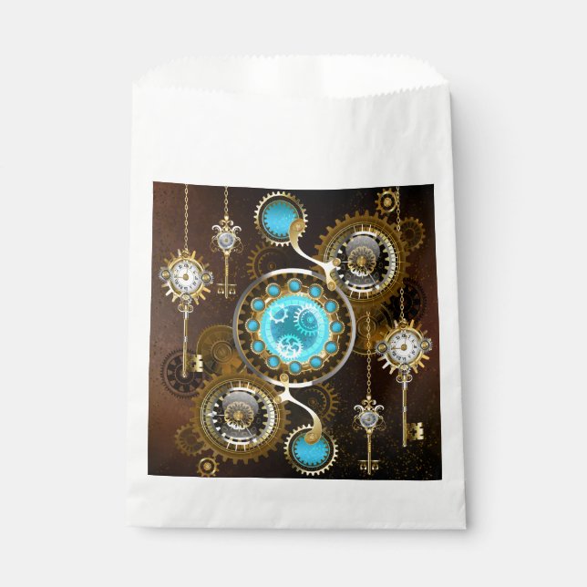 Sachets En Papier Steampunk Rusty Background (Devant)