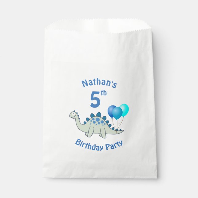 Sachets En Papier Stegosaurus Dinosaur Anniversaire de enfant (Devant)