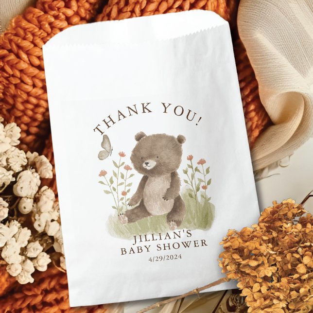 Sachets En Papier Sticker rond classique Woodland Wonder Bear (Créateur téléchargé)