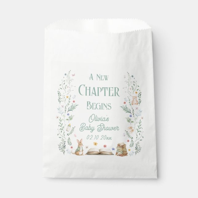 Sachets En Papier Story Book A New Chapter Baby Shower (Devant)