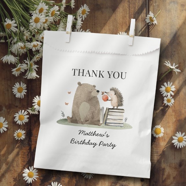 Sachets En Papier Storybook Woodland Animals Birthday Thank You (Créateur téléchargé)