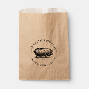 Sachets En Papier Style Vintage Pig Roast, événement Réunion fa