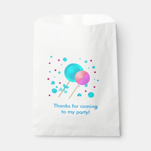 Sachets En Papier Sucettes et bonbons (Devant)