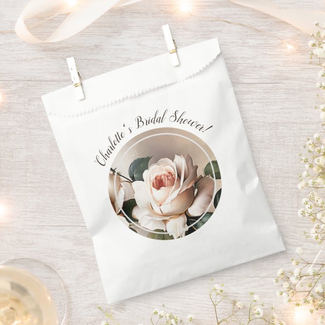 Sachets En Papier Superbe Fête des mariées de Rose d'huile beige (Coupé)