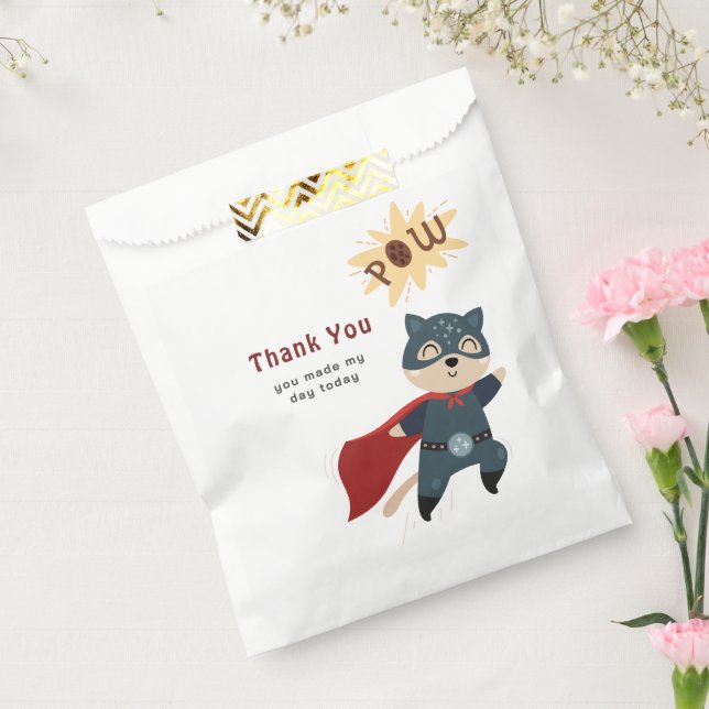 Sachets En Papier Superhero Cute Animals Anniversaire de enfant (Scellé)
