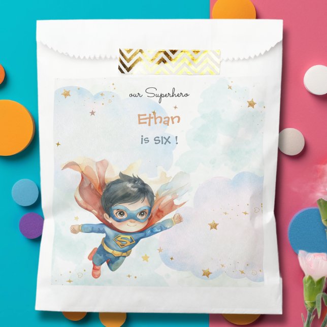 Sachets En Papier Superhero superboy anniversaire de enfant (Créateur téléchargé)
