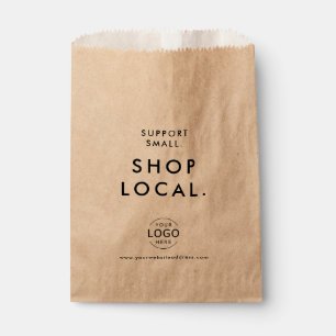 Sachets En Papier Support Small Shop Local Logo Company Swag