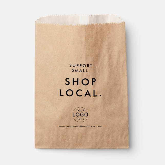 Sachets En Papier Support Small Shop Local Logo Company Swag (Devant)