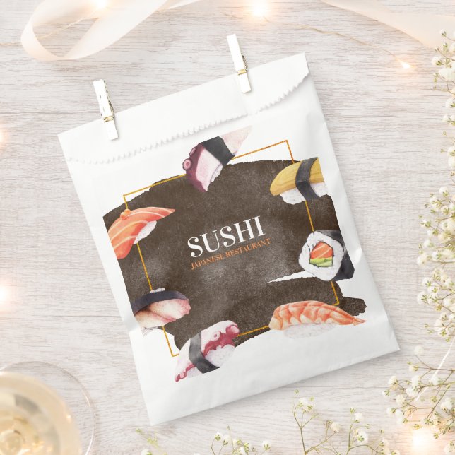 Sachets En Papier Sushi japonais (Coupé)