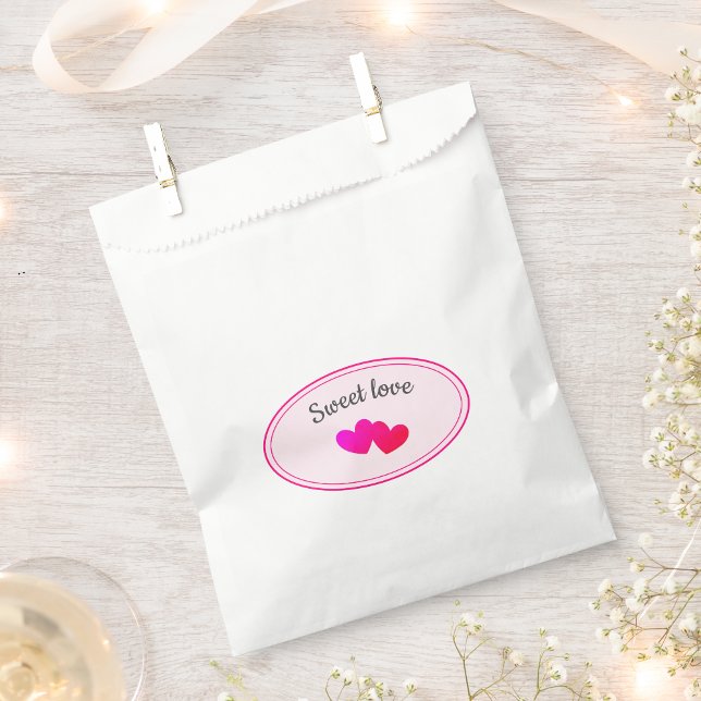 Sachets En Papier Sweet amour coeur cadeau invité (Créateur téléchargé)