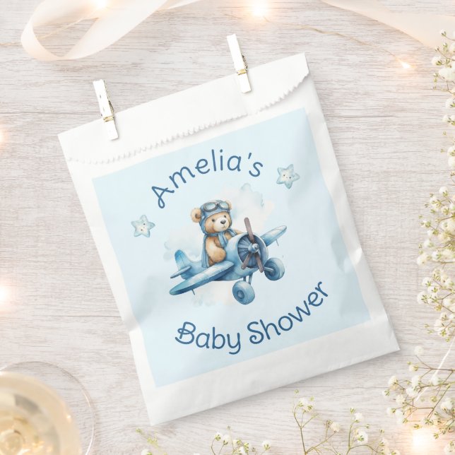 Sachets En Papier Sweet Little Boy on the Way Baby Shower (Coupé)