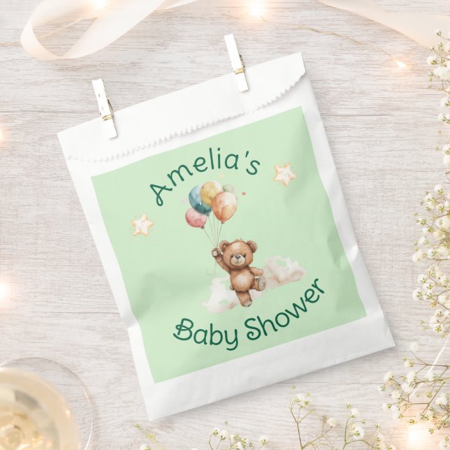 Sachets En Papier Sweet Little One on the Way Green Baby Shower (Coupé)