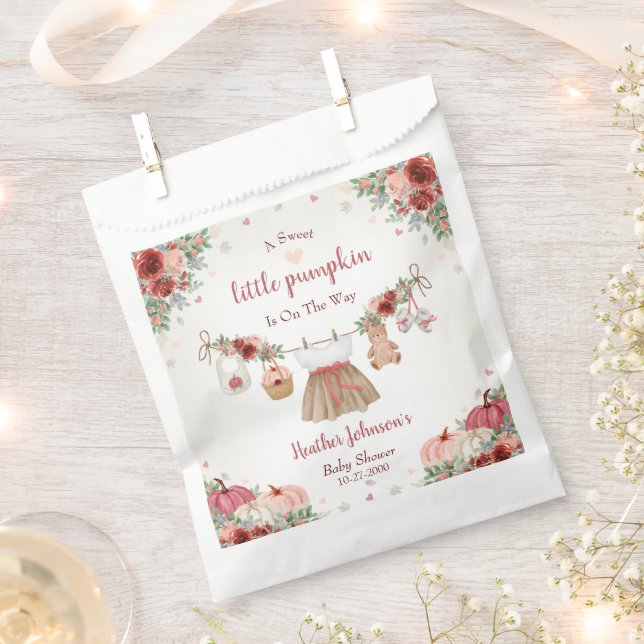 Sachets En Papier Sweet Little Pumpkin Autumn Baby Shower (Coupé)