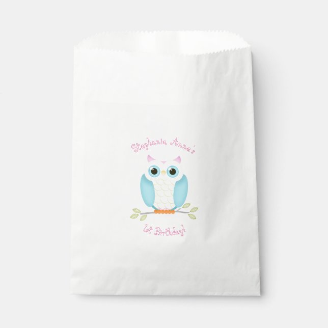 Sachets En Papier Sweet Owl Anniversaire (Devant)