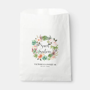 Sachets En Papier Sweet sixteen de germes floraux de Boho succulent