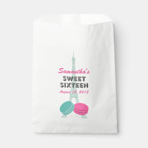 Sachets En Papier Sweet sixteen Paris Anniversaire Treat Favoriser l