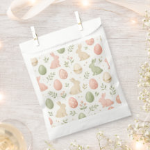 Sweet Watercolor Bunny Easter Party Favor Bag