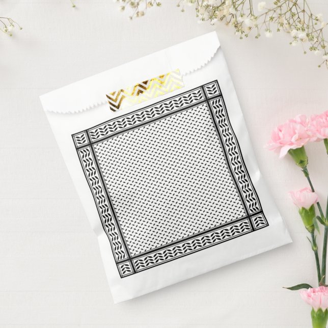Sachets En Papier Symbole Keffiyeh de la Palestine Motif de résistan (Scellé)