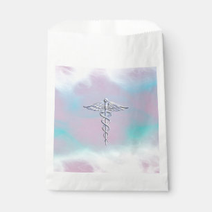 Sachets En Papier Symbole Médicale de Caduceus sur le Décor de la Pe
