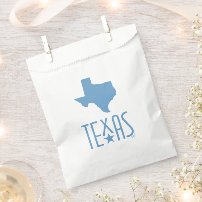 Sachets En Papier Symboles du Texas, état du Texas, bleu (Coupé)