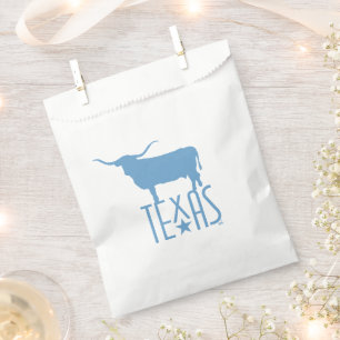 Sachets En Papier Symboles du Texas, Longhorn, bleu